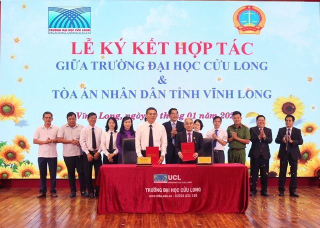 Trường ĐH Cửu Long ký kết hợp tác với TAND tỉnh Vĩnh Long- Ảnh 4.