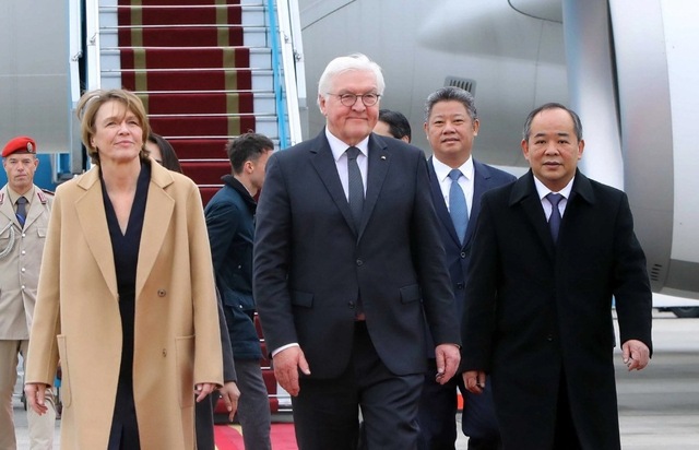 Tổng thống Đức và Phu nhân đến Hà Nội, bắt đầu thăm Việt Nam- Ảnh 3.