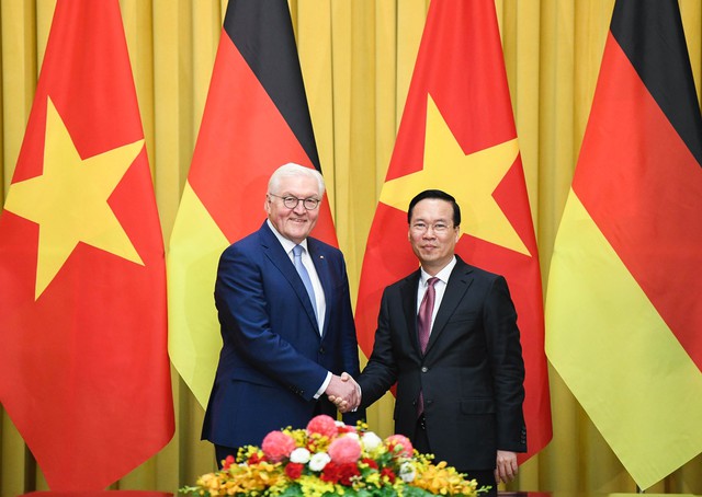 Chủ tịch nước Võ Văn Thưởng và Phu nhân đón Tổng thống Đức và Phu nhân- Ảnh 14.