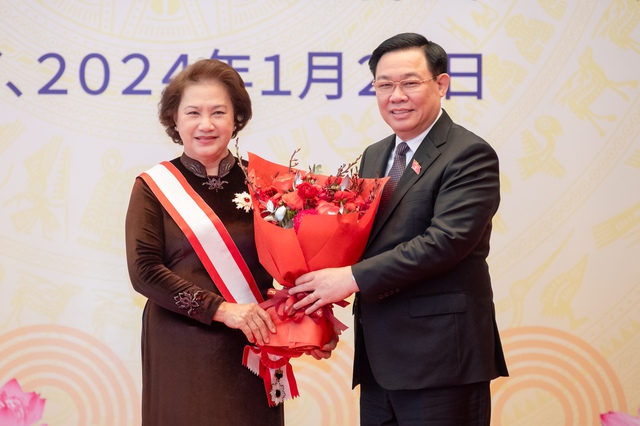 Nhật Bản tặng nguyên Chủ tịch QH Nguyễn Thị Kim Ngân Huân chương Mặt Trời mọc- Ảnh 4.