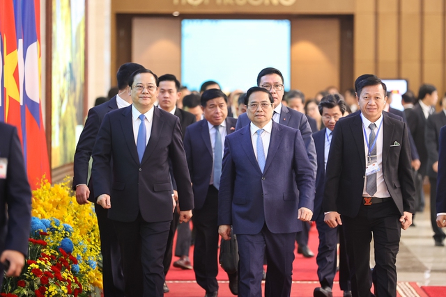 Thủ tướng Phạm Minh Chính và Thủ tướng Lào đồng chủ trì Kỳ họp Ủy ban liên Chính phủ Việt Nam-Lào- Ảnh 1.