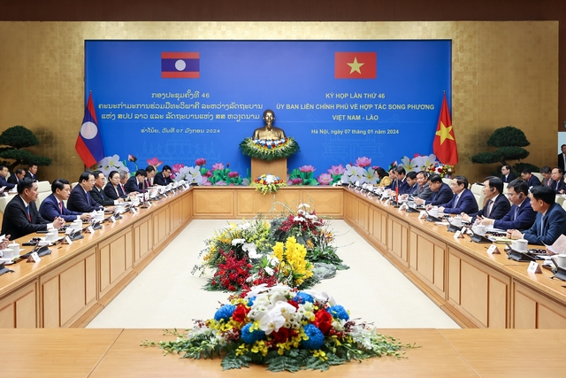 Thủ tướng Phạm Minh Chính và Thủ tướng Lào đồng chủ trì Kỳ họp Ủy ban liên Chính phủ Việt Nam-Lào- Ảnh 3.