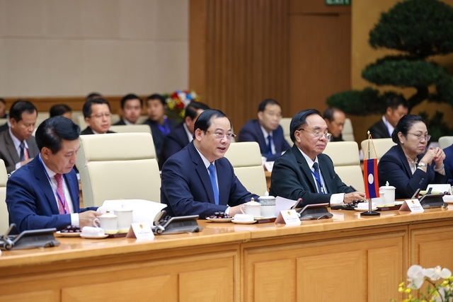 Thủ tướng Phạm Minh Chính và Thủ tướng Lào đồng chủ trì Kỳ họp Ủy ban liên Chính phủ Việt Nam-Lào- Ảnh 5.