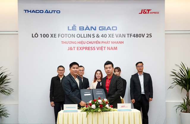 THACO AUTO bàn giao lô 140 xe cho J&T Express Việt Nam- Ảnh 1.