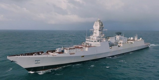 Tàu khu trục INS Imphal hiện đại mới của Ấn Độ. Ảnh: Hải quân Ấn Độ