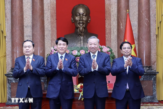 Tổng Bí thư Tô Lâm và Chủ tịch nước Lương Cường bàn giao công tác của Chủ tịch nước- Ảnh 5.