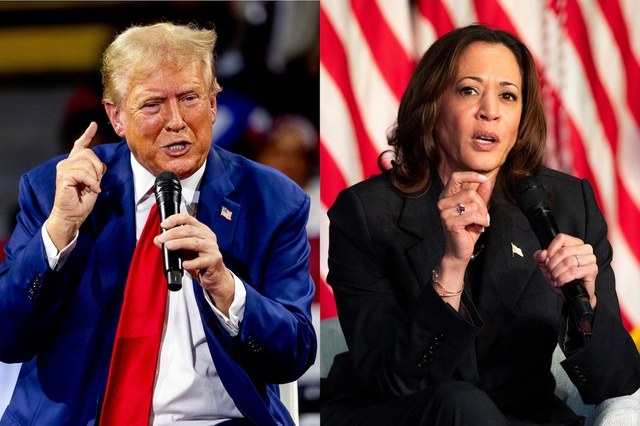 Presidential nominees Donald Trump and Kamala Harris will both be in Pa. this week as will Trump running mate Ohio Sen. JD Vance. (Photos by Jake May and Devin Anderson-Torrez | MLive.com)(Photos by Jake May and Devin Anderson-Torrez | MLive.com)