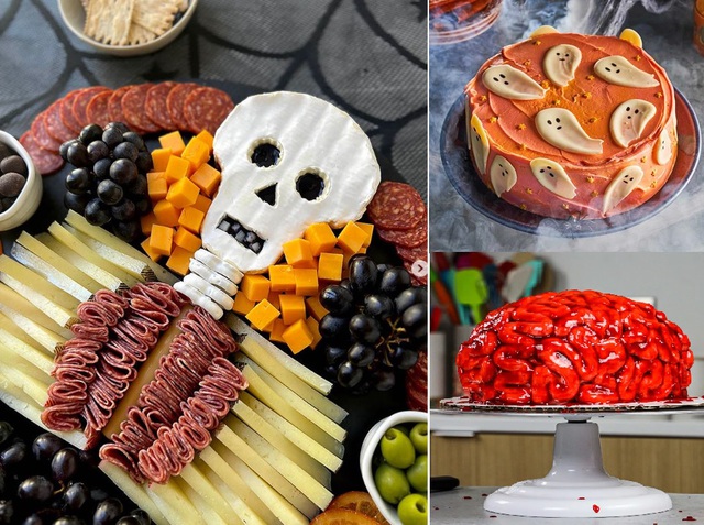 Kim Ngưu có thể làm các món ăn vặt "ma quái" trong lễ hội Halloween. Ảnh: Instagram, chelsweets.com, bbcgoodfood.com