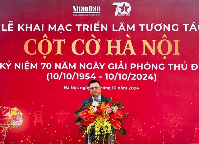 Ông Lê Quốc Minh, Tổng Biên tập Báo Nhân Dân, chia sẻ tại lễ khai mạc