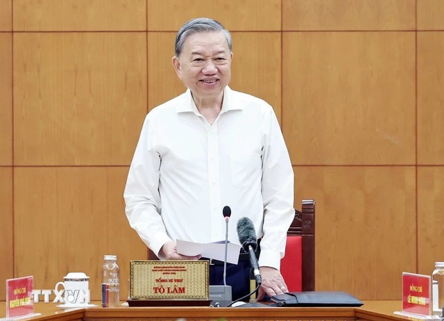 Nhấn vào ảnh để phóng to Tổng Bí thư Tô Lâm: Đại hội XIV mở ra kỷ nguyên giàu mạnh, thịnh vượng- Ảnh 2.