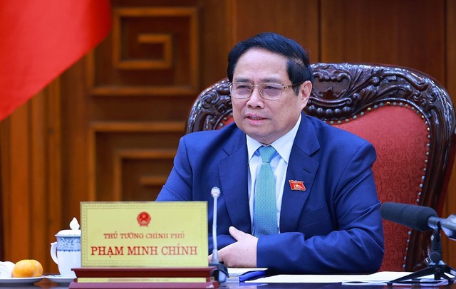 Thủ tướng Phạm Minh Chính chủ trì Phiên họp thứ nhất Ban Chỉ đạo tổng kết thực hiện Nghị quyết số 18-NQ/TW. Ảnh: TTXVN