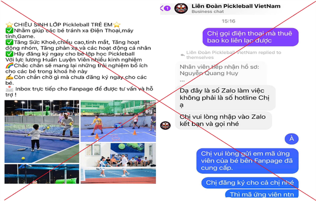 Công an Đà Nẵng cảnh báo về Facebook giả mạo “Liên đoàn Pickleball Việt Nam”- Ảnh 1.