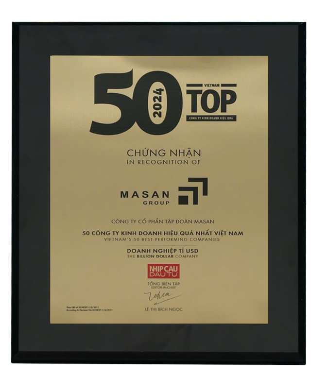 Masan Group - 11 năm liên tiếp vào Top 50 Công ty kinh doanh hiệu quả nhất Việt Nam- Ảnh 1.