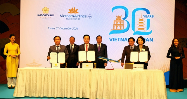 Lễ ký kết giữa Saigontourist Group, Vietnam Airlines và MS Tourist Nhật Bản