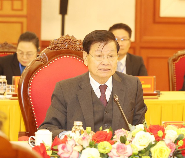 Tổng Bí thư Nguyễn Phú Trọng đồng chủ trì cuộc gặp cấp cao Việt - Lào- Ảnh 7.