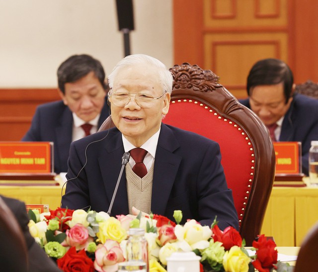 Tổng Bí thư Nguyễn Phú Trọng đồng chủ trì cuộc gặp cấp cao Việt - Lào- Ảnh 5.
