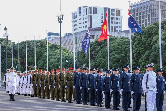 Nghi thức đặc biệt Lễ đón Thủ tướng Phạm Minh Chính thăm chính thức New Zealand- Ảnh 13.