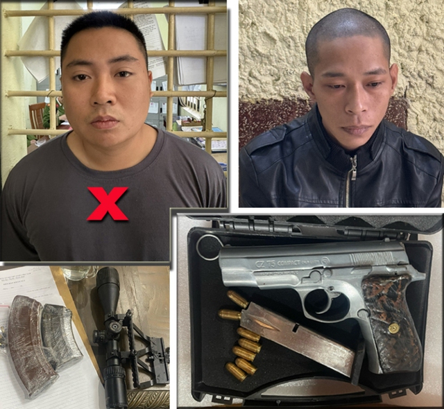 Bắt 2 thanh niên mang súng quân dụng từ Đà Nẵng ra Thanh Hóa bán- Ảnh 1.