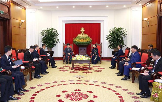 Thường trực Ban Bí thư Trương Thị Mai tiếp Đoàn đại biểu Đảng Lao động Triều Tiên- Ảnh 2.