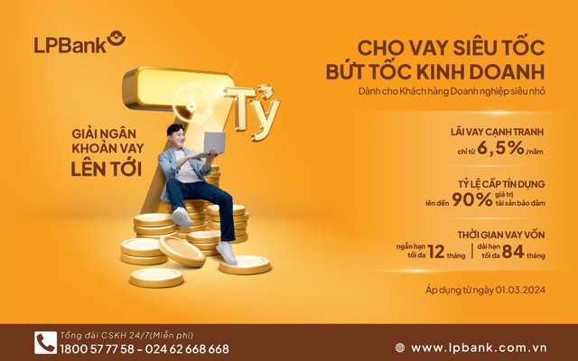 LPBank dành nguồn vốn tài trợ lớn cho doanh nghiệp siêu nhỏ thông qua chương trình 