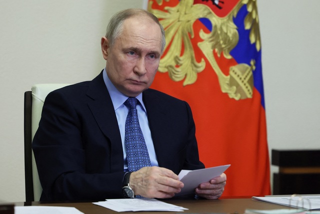 Tổng thống Vladimir Putin cam kết trừng phạt mọi kẻ đứng sau vụ tấn công khủng bố đẫm máu gần Moscow. Ảnh: Reuters
