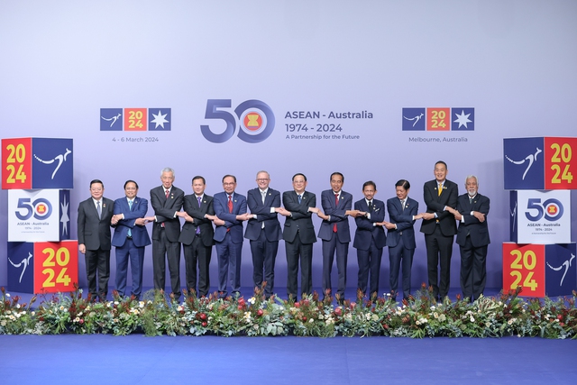 Cận cảnh lễ đón Thủ tướng và các Trưởng đoàn tham dự Hội nghị Cấp cao ASEAN - Úc- Ảnh 2.