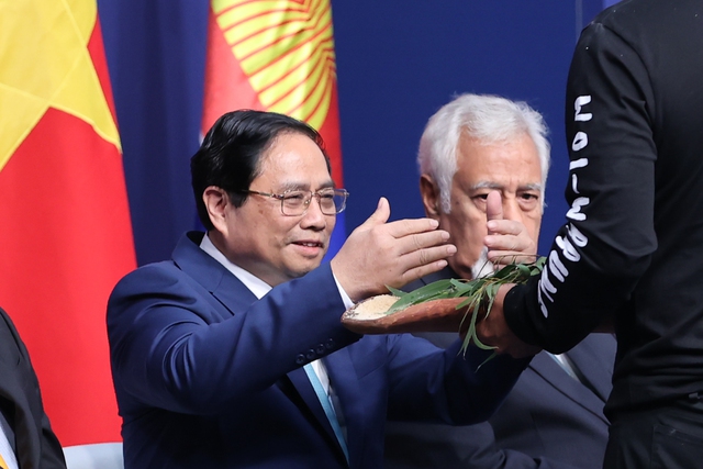 Cận cảnh lễ đón Thủ tướng và các Trưởng đoàn tham dự Hội nghị Cấp cao ASEAN - Úc- Ảnh 4.