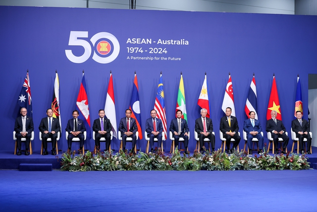 Cận cảnh lễ đón Thủ tướng và các Trưởng đoàn tham dự Hội nghị Cấp cao ASEAN - Úc- Ảnh 6.