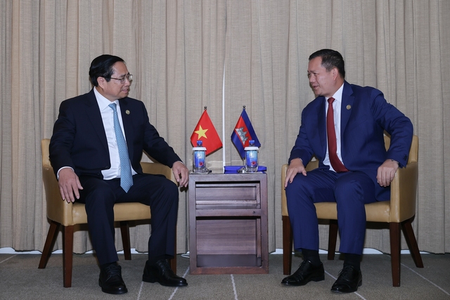 Thủ tướng Phạm Minh Chính gặp Thủ tướng Campuchia Hun Manet- Ảnh 4.