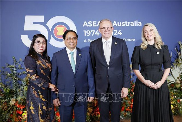 Cận cảnh lễ đón Thủ tướng và các Trưởng đoàn tham dự Hội nghị Cấp cao ASEAN - Úc- Ảnh 8.