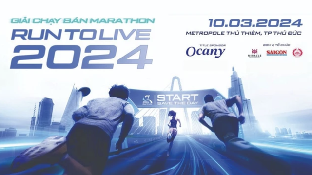 Gần 7.000 VĐV tham dự giải bán marathon Run to Live 2024- Ảnh 1.
