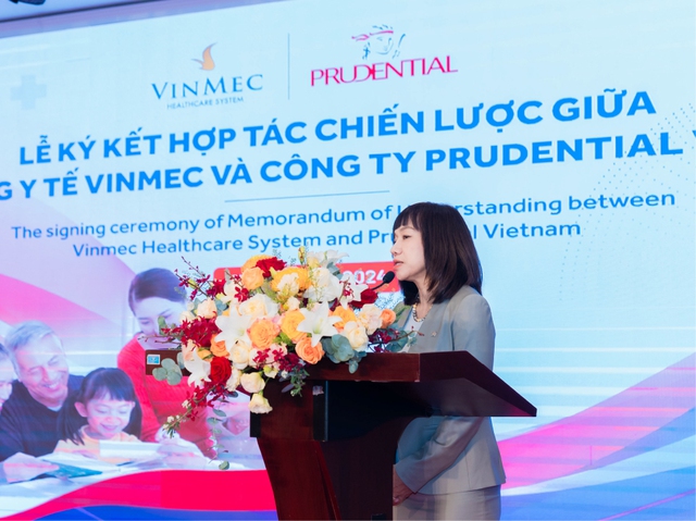 Bà Nguyễn Thanh Hà - Phó Tổng Giám đốc Giao dịch bảo hiểm của Prudential Việt Nam