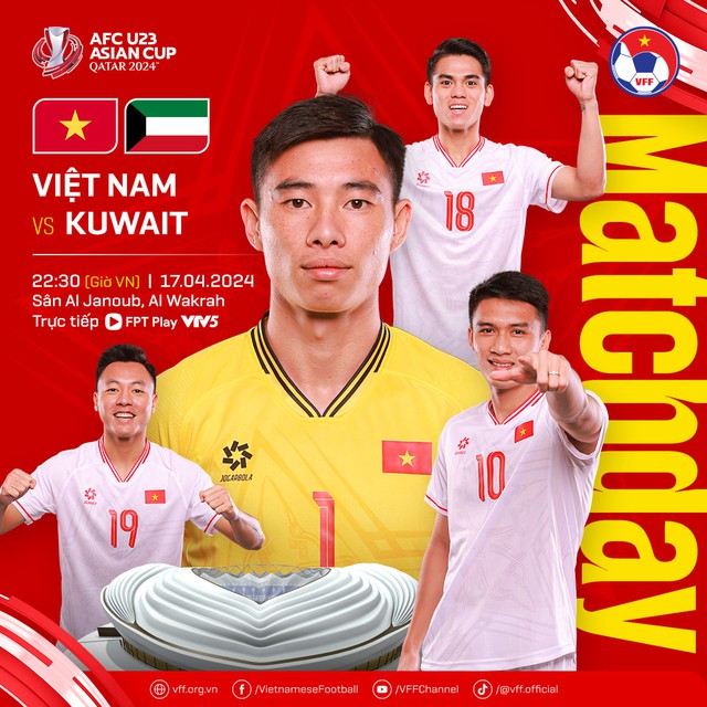 Thắng U23 Kuwait 3-1, U23 Việt Nam giành ngôi đầu bảng D- Ảnh 1.