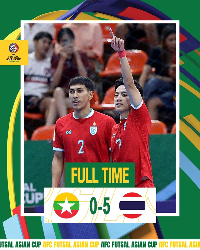 Myanmar thua thảm Thái Lan, futsal Việt Nam rộng cửa vào tứ kết- Ảnh 1.