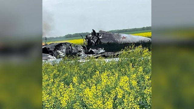 Máy bay siêu âm Tupolev Tu-22M3 của Không quân Nga đã bị rơi ở Vùng Stavropol. Ảnh: Telegram