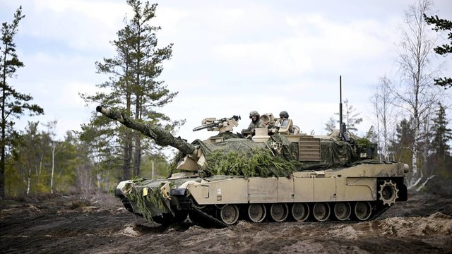 Siêu xe tăng M1 Abram của Mỹ. Ảnh: Global Look Press