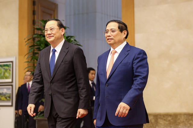 Thủ tướng Phạm Minh Chính gặp làm việc với Thủ tướng Lào- Ảnh 5.