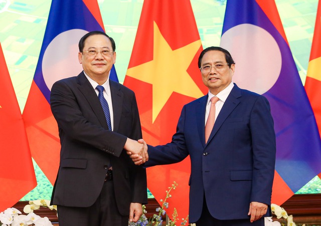 Thủ tướng Phạm Minh Chính gặp làm việc với Thủ tướng Lào- Ảnh 6.