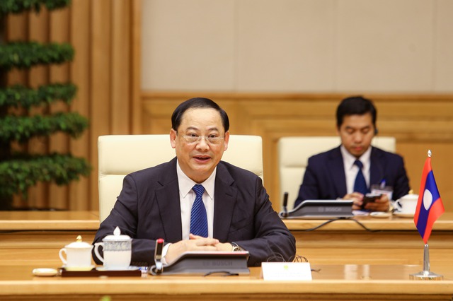 Thủ tướng Phạm Minh Chính gặp làm việc với Thủ tướng Lào- Ảnh 9.