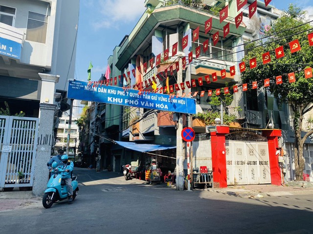 Khu phố 7, phường Tân Định, quận 1, TP HCM (sau sắp xếp thành khu phố 11) nhiều năm liền đạt danh hiệu Khu phố văn hóa Ảnh: NGUYỄN PHAN