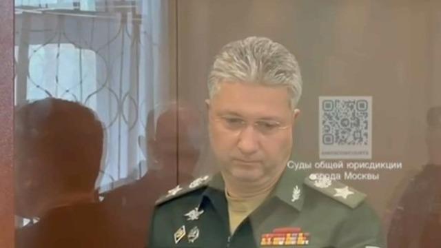 Thứ trưởng Bộ Quốc phòng Nga Timur Ivanov xuất hiện tại tòa án Basmanny ở thủ đô Moscow vào ngày 24-4. Ảnh: RT