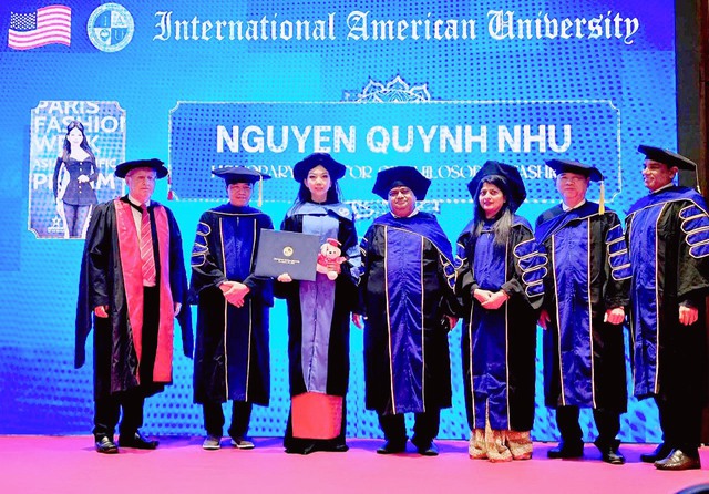 NTK Quỳnh Paris nhận bằng tiến sĩ danh dự Trường ĐH International American- Ảnh 5.