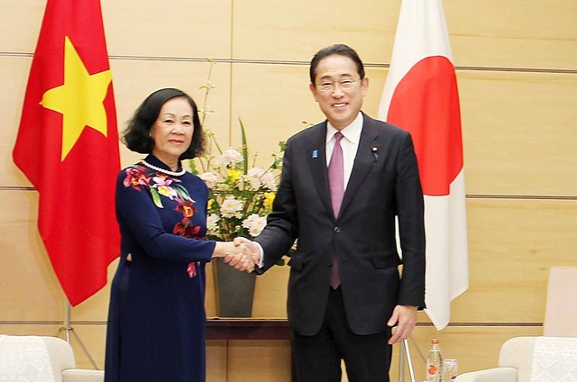 Thường trực Ban Bí thư Trương Thị Mai làm việc với các lãnh đạo cấp cao Nhật Bản- Ảnh 1.