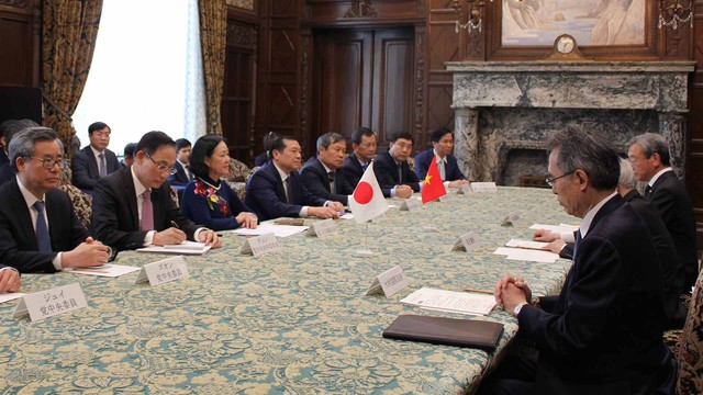 Thường trực Ban Bí thư Trương Thị Mai làm việc với các lãnh đạo cấp cao Nhật Bản- Ảnh 2.