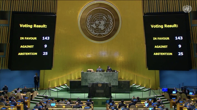 Liên Hiệp Quốc thông qua Nghị quyết mang tính lịch sử đối với Nhà nước Palestine- Ảnh 1.