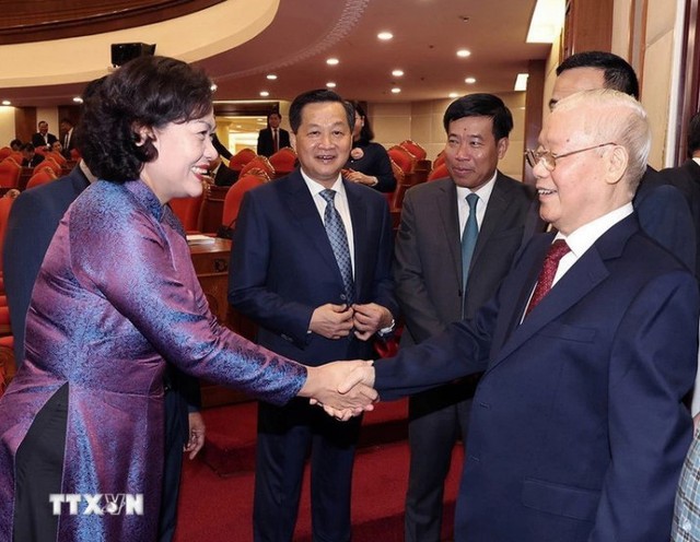 Những hình ảnh Tổng Bí thư Nguyễn Phú Trọng tại phiên khai mạc Hội nghị Trung ương 9- Ảnh 2.