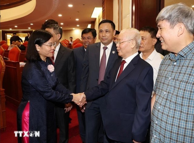 Những hình ảnh Tổng Bí thư Nguyễn Phú Trọng tại phiên khai mạc Hội nghị Trung ương 9- Ảnh 4.