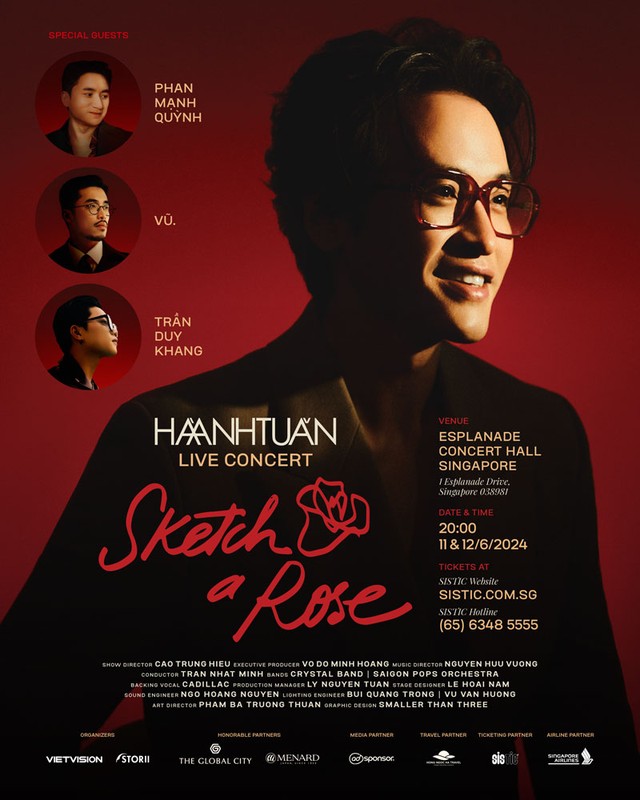 Poster quảng bá 2 đêm diễn tại Singapore vào tháng 6-2024 của Hà Anh Tuấn Ảnh: MINH HOÀNG