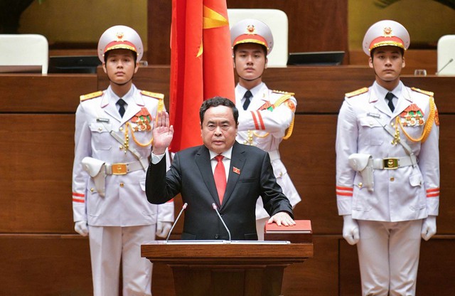 Tân Chủ tịch Quốc hội Trần Thanh Mẫn tuyên thệ nhậm chức- Ảnh 1.