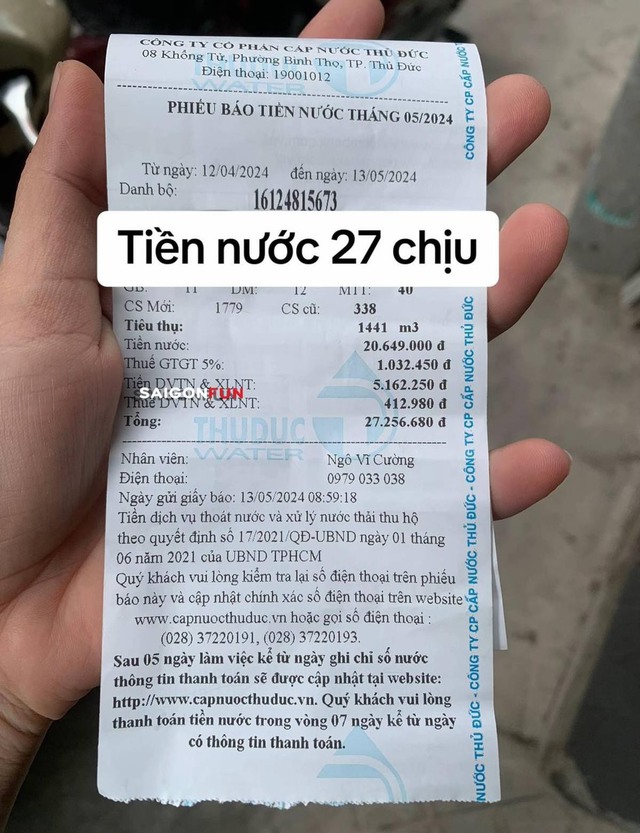 Hóa đơn tiền nước lên đến hơn hàng chục triệu đồng, phải làm sao?- Ảnh 1.